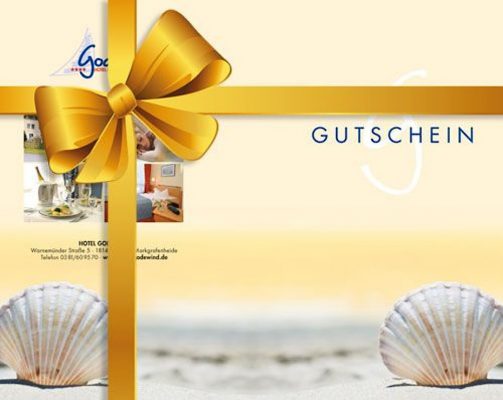 Ein Hotelgutschein vom Hotel Godewind an der Ostsee können Sie online kaufen und verschenken.